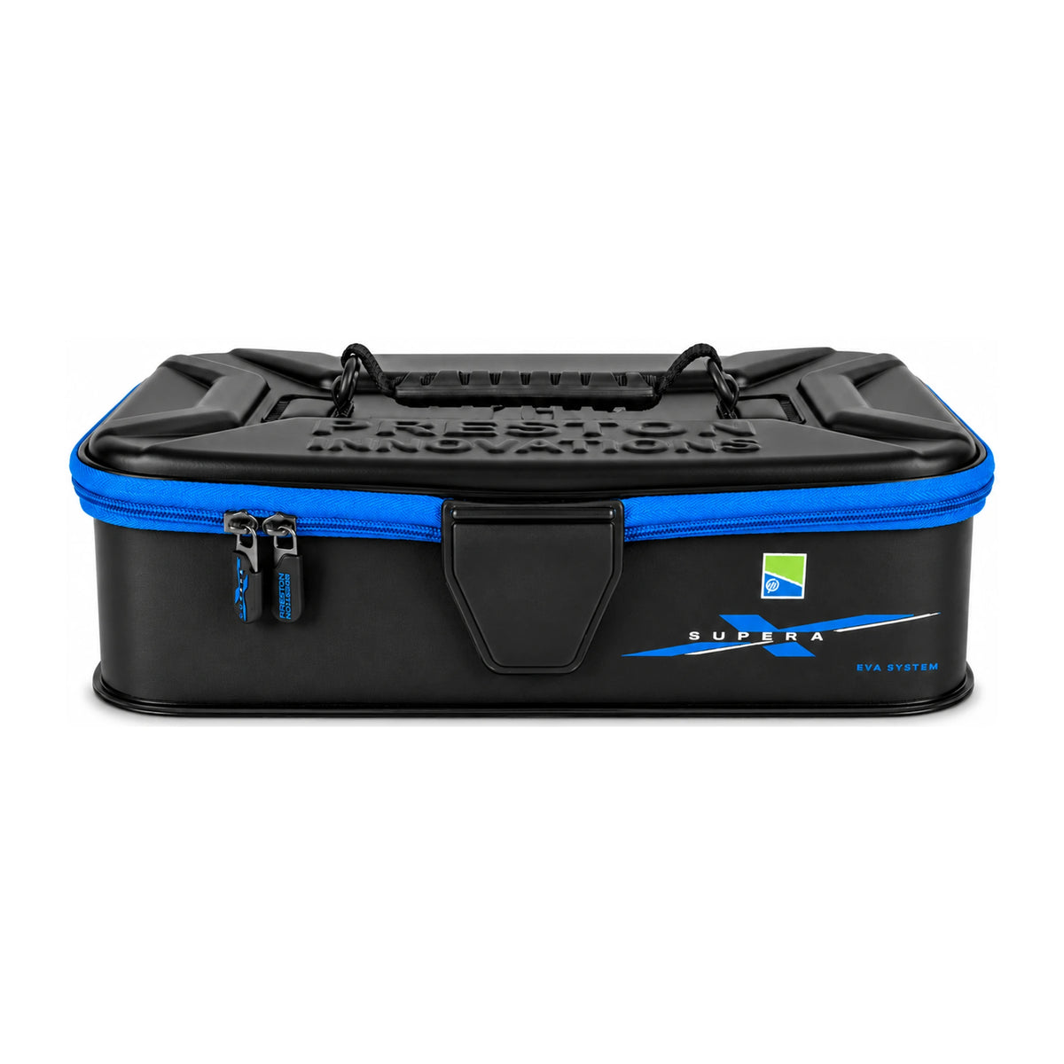 Preston Supera X EVA System aastas met blauwe rits en magnetische sluiting