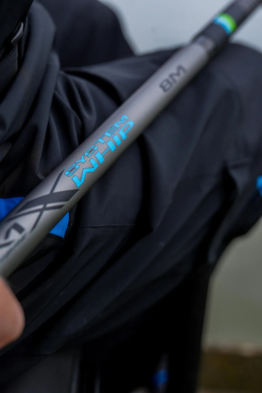 Preston Superium 8m System Whip – Superium-opdruk en 8m-markering in close-up