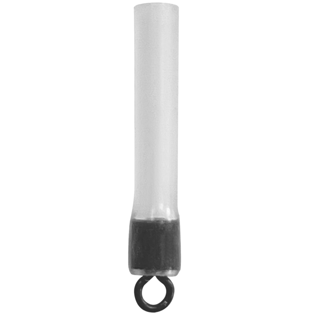 Preston Swivel Float Adaptors warteladapter met transparant siliconenslangetje en zwart warteloog