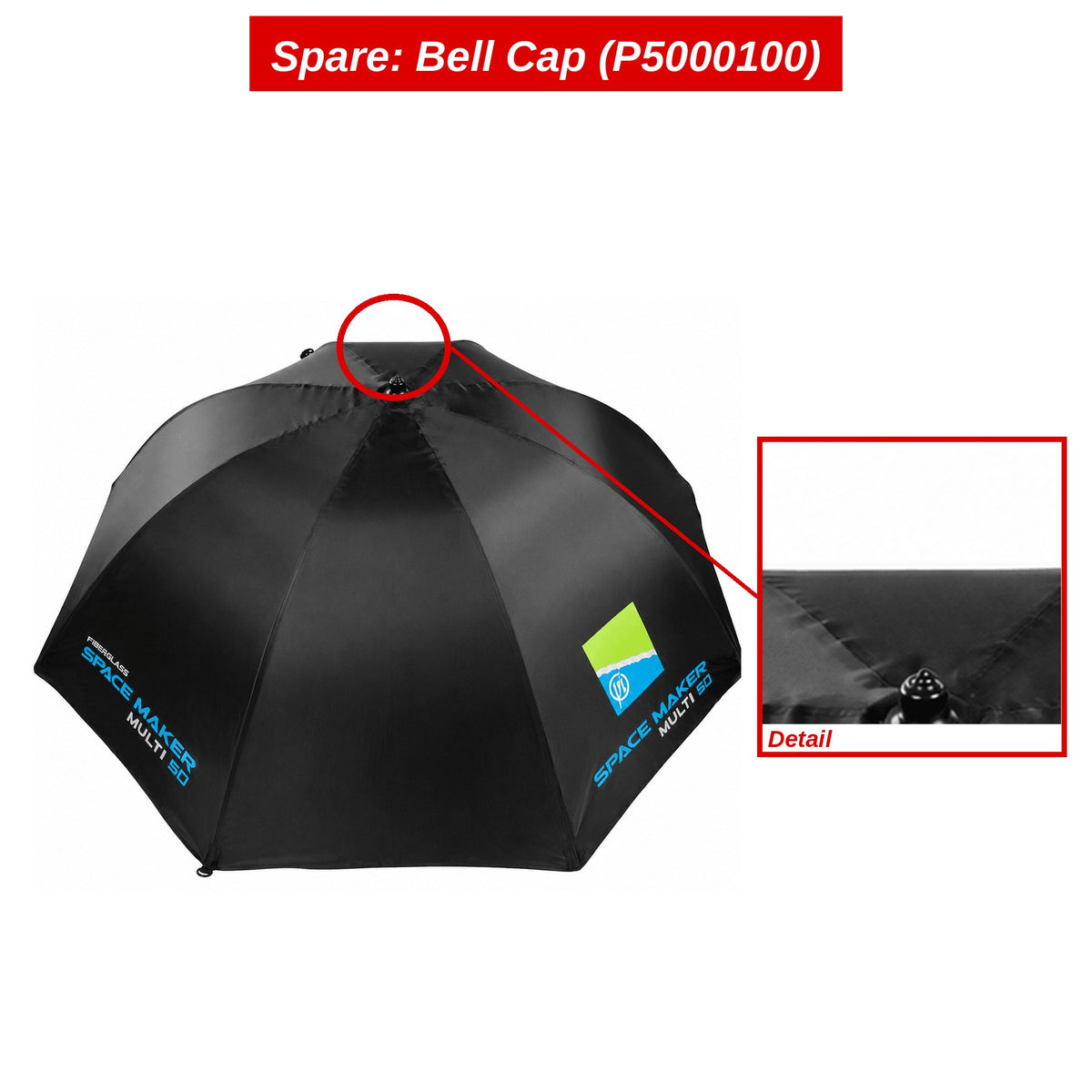 Preston Topkap voor Space Maker Multi paraplu – P5000100