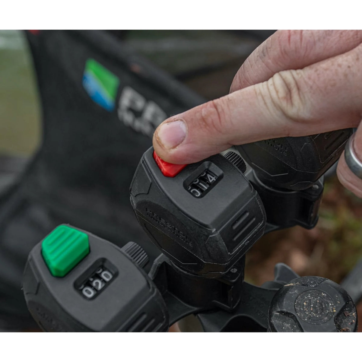 Preston Triple Clicker Counter - rode teller bedienen