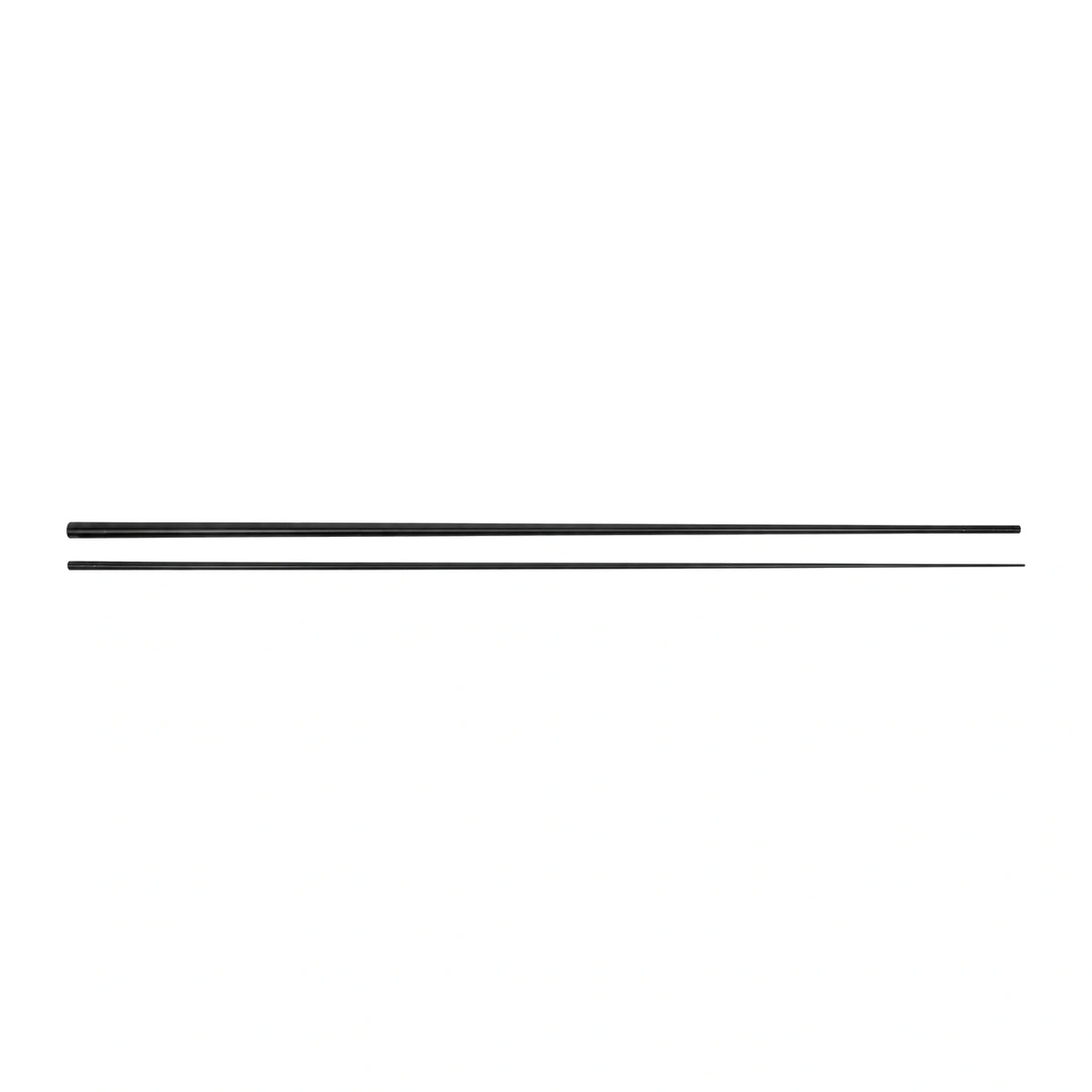 Preston Universal / Protype Kupkit 24 mm – twee slanke carbon delen van de voertopset horizontaal op een witte achtergrond