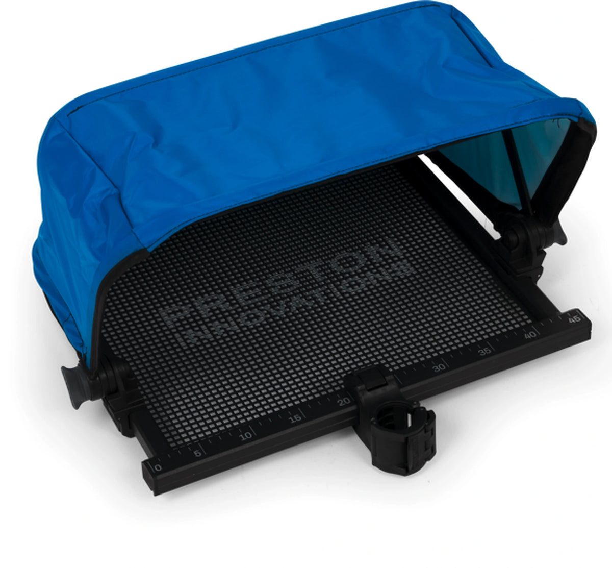 Preston Ventalite Small Hoodie Side Tray – vrijstaand aanzicht met geopende blauwe aaskap
