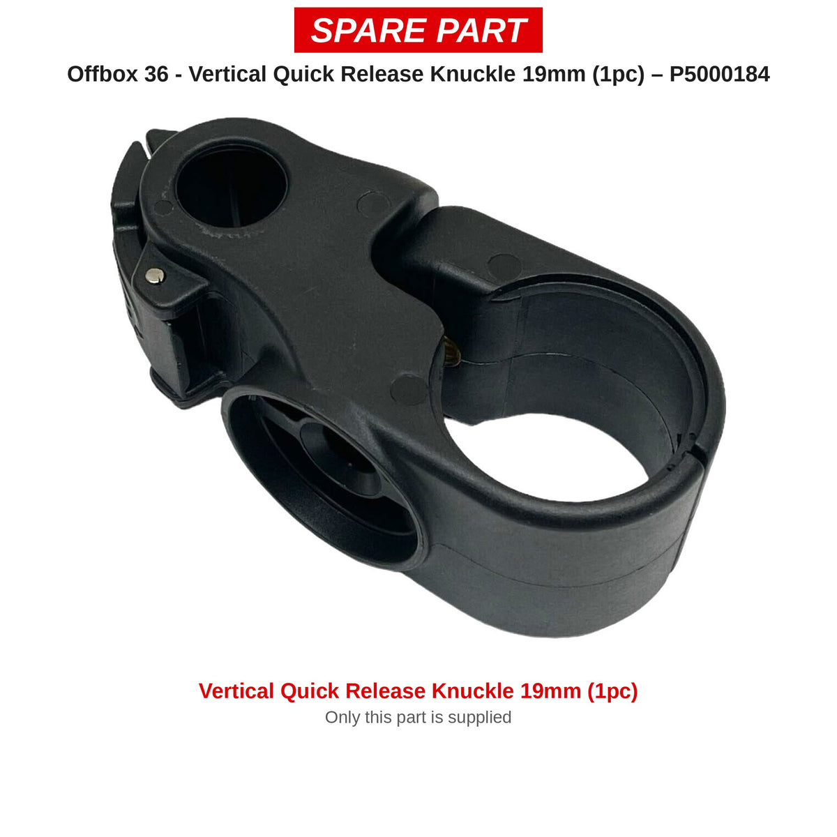 Preston Verticale snelklem 19 mm voor Offbox SnapLok Tool Bar (1 stuk) – P5000184