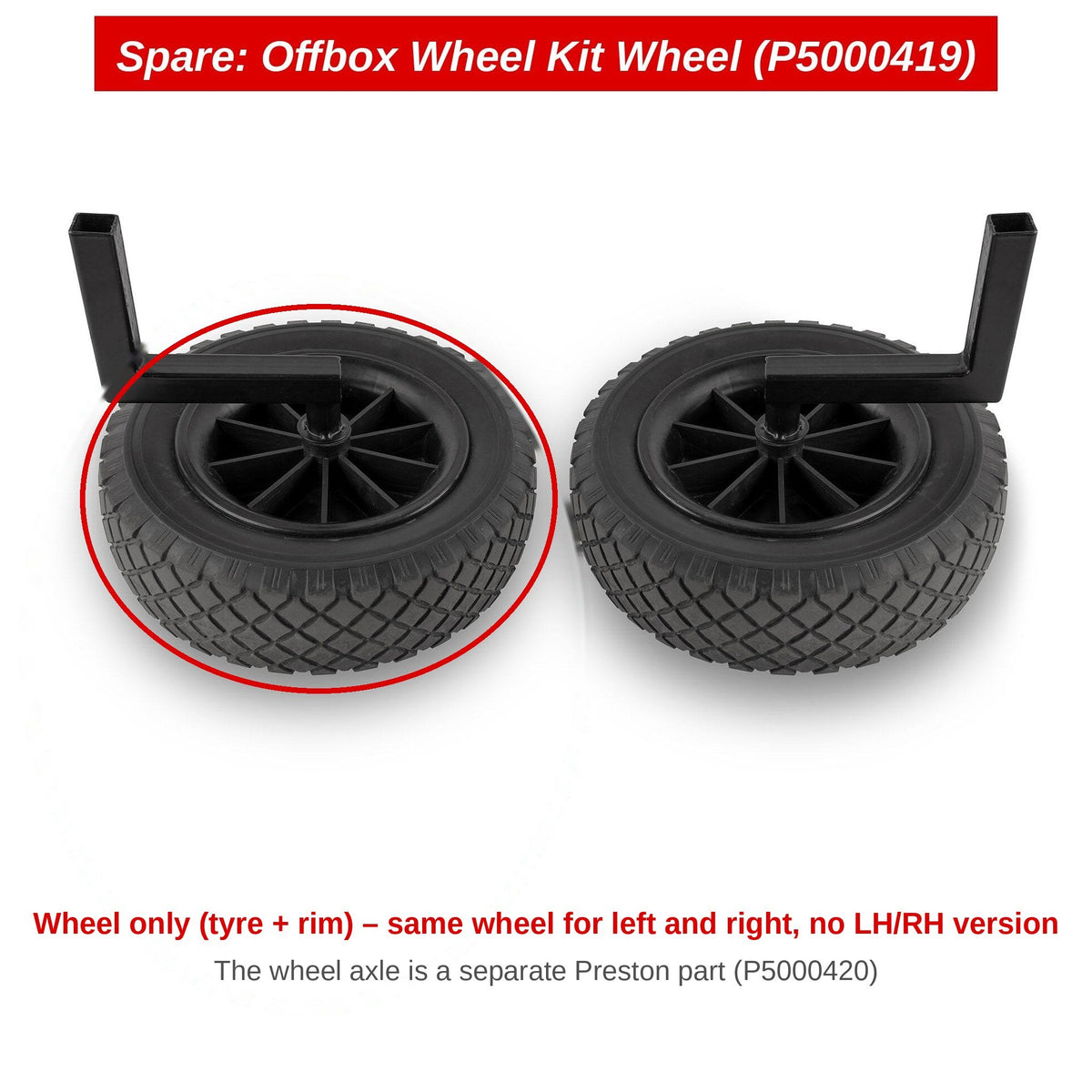 Preston Wiel voor Offbox Wheel Kit (Barrow Wheel Conversion Kit) – P5000419