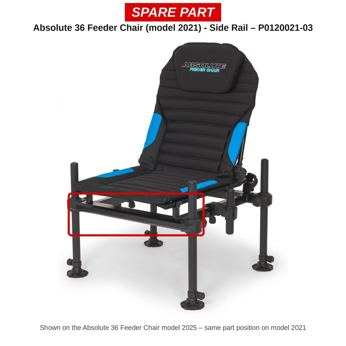Preston Zijrail voor Absolute 36 feederstoel (model 2021) – P0120021-03