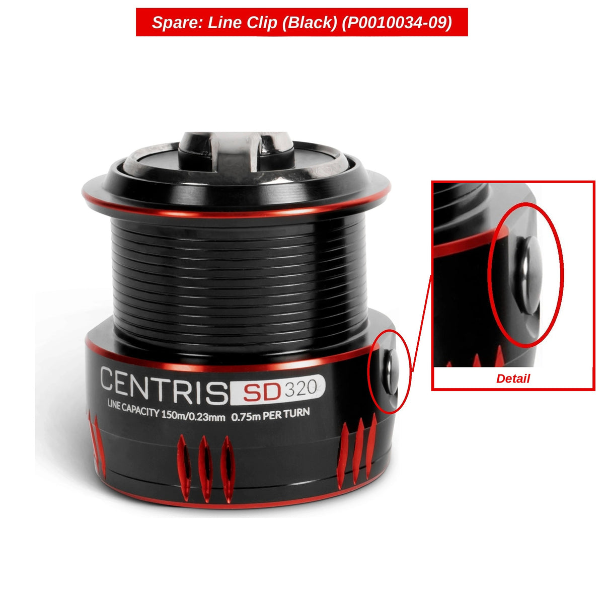 Preston Zwarte lijnclip voor Centris SD 320 molen – P0010034-09
