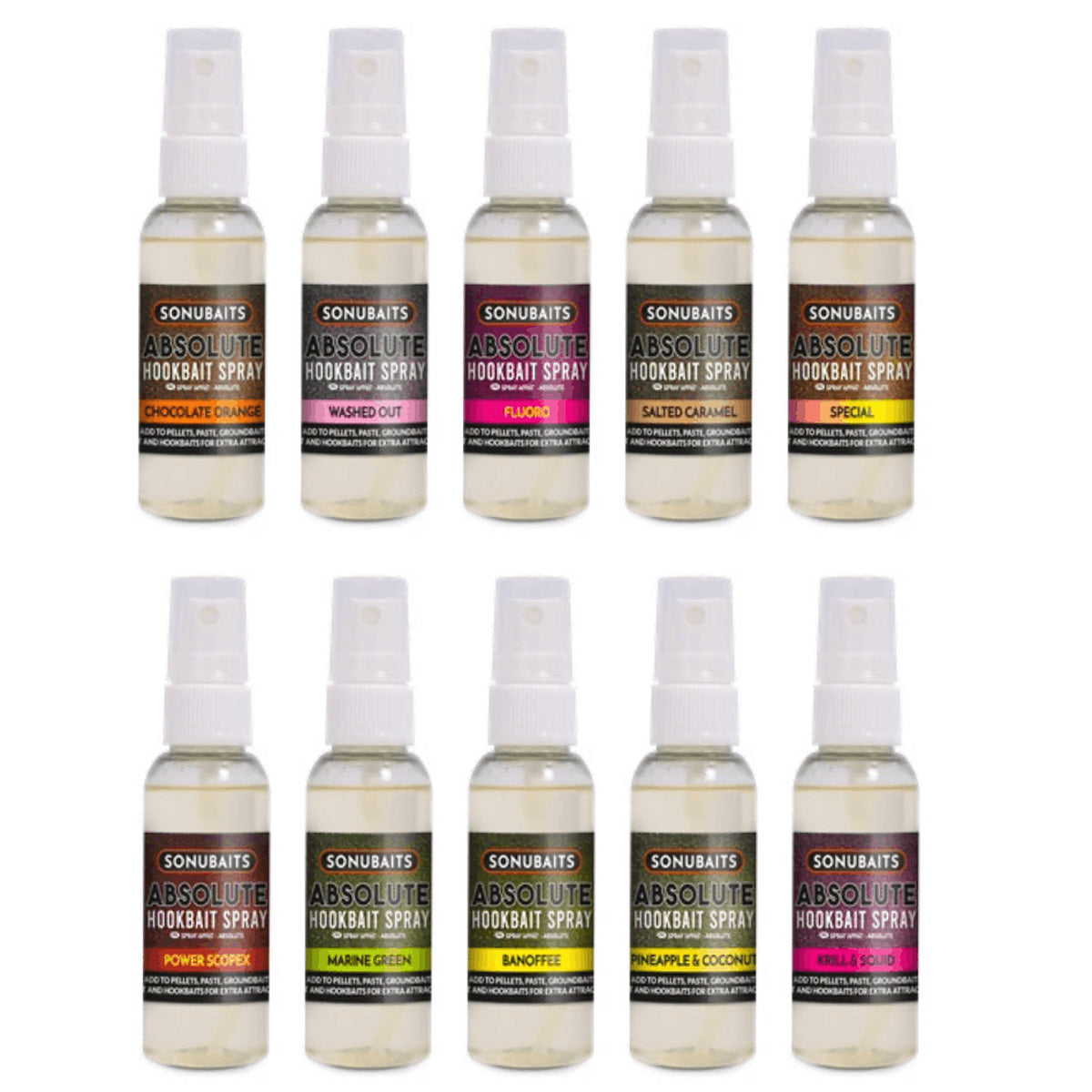 Sonubaits Absolute Hookbait Sprays 50 ml assortiment