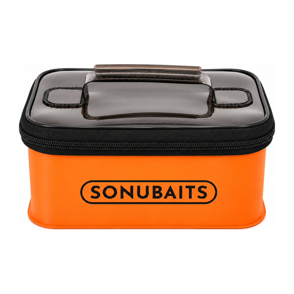 Sonubaits EVA Hookbait Storage Systems Small: oranje tas met gesloten deksel, rits en handgreep