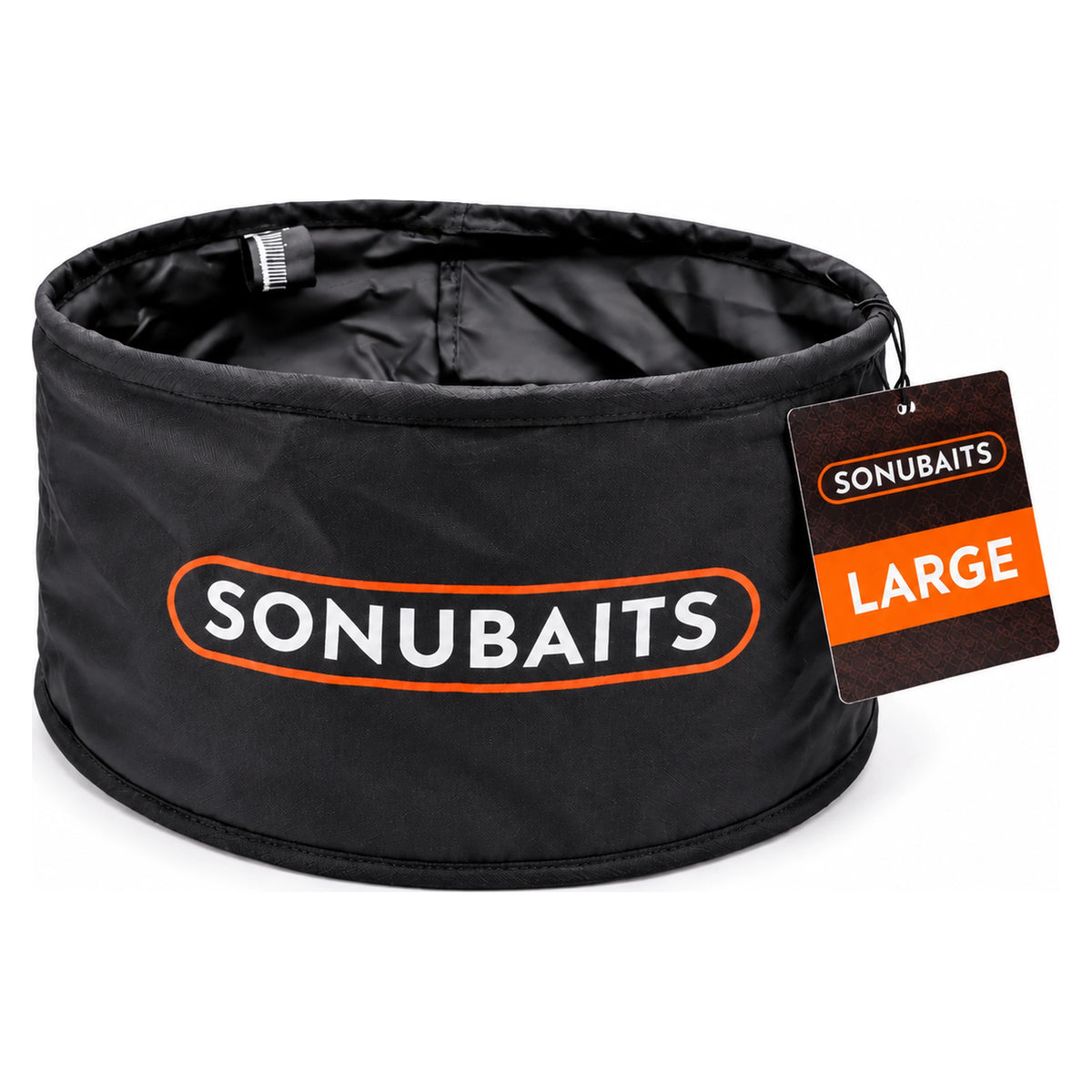 Zwarte Sonubaits grondvoerkom met hanglabel Large