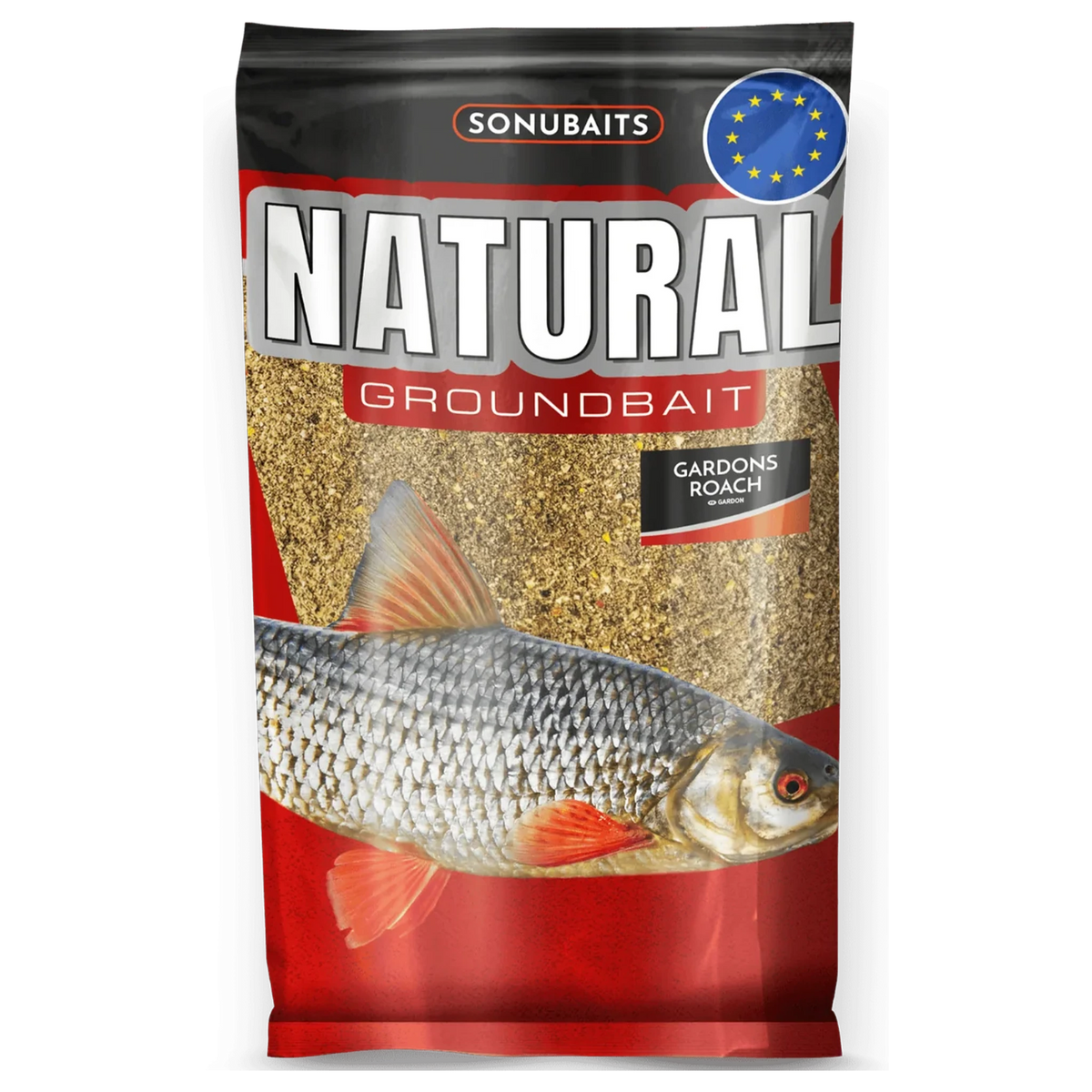 Sonubaits Natural Groundbait Gardons-Roach 1 kg – zak kruidig grondvoer met voornillustratie