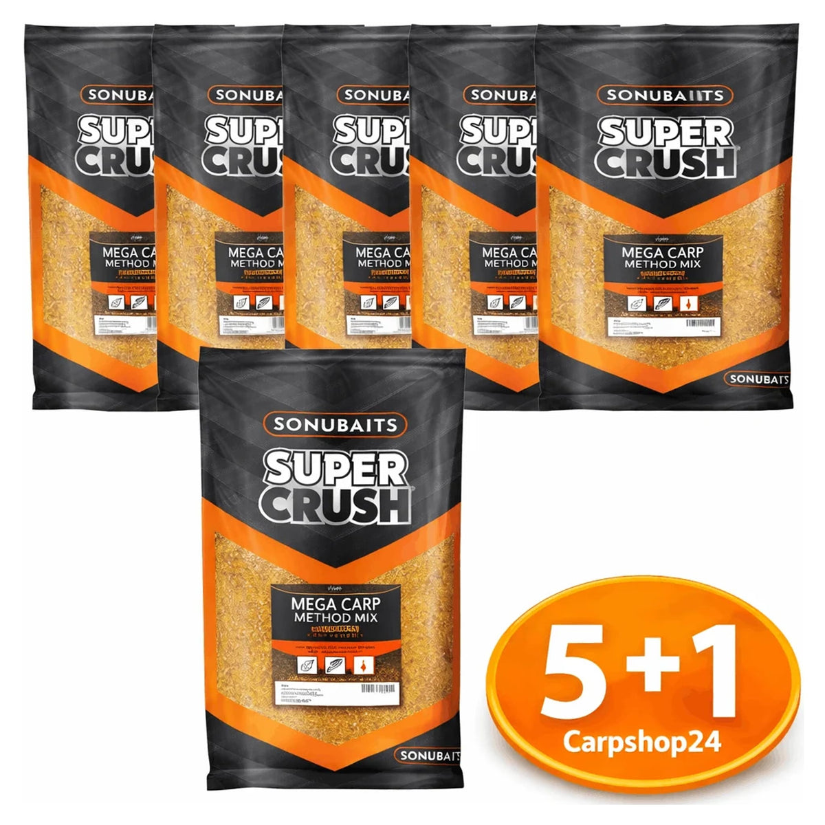 Sonubaits Super Crush Mega Carp Method Mix 2 kg 5+1 pakket
