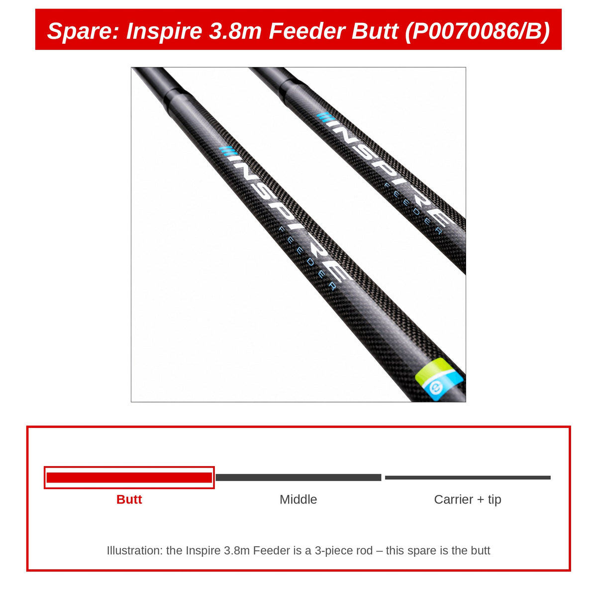 Spare: Inspire 3.8m Feeder Butt (P0070086/B)