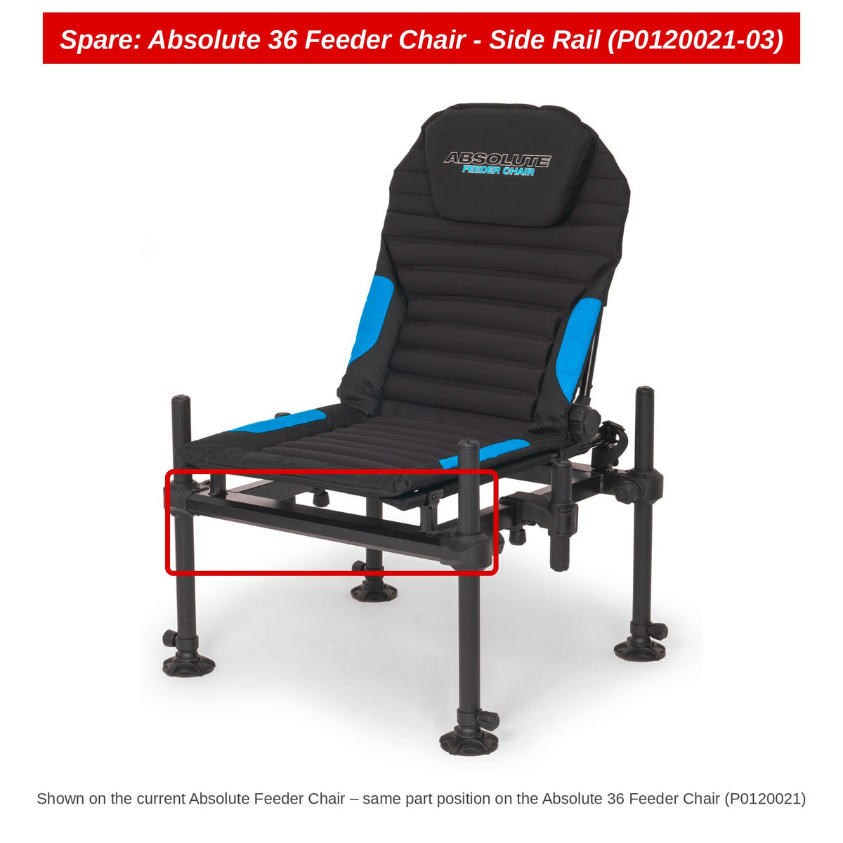 Spare: Absolute 36 Feeder Chair - Side Rail (P0120021-03)