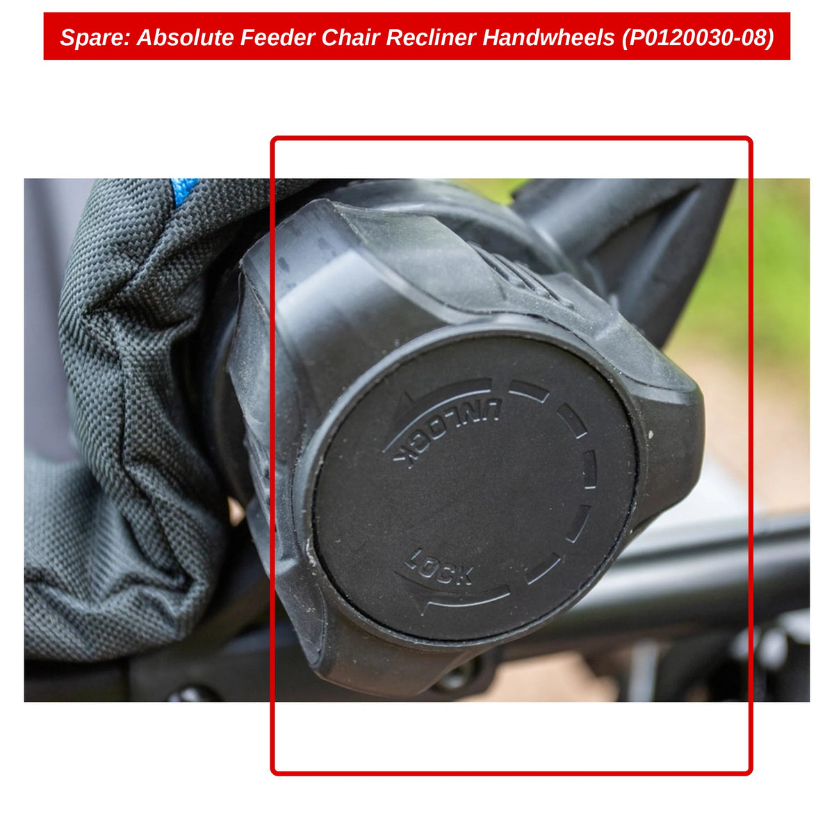 Spare: Absolute Feeder Chair Recliner Handwheels (P0120030-08)