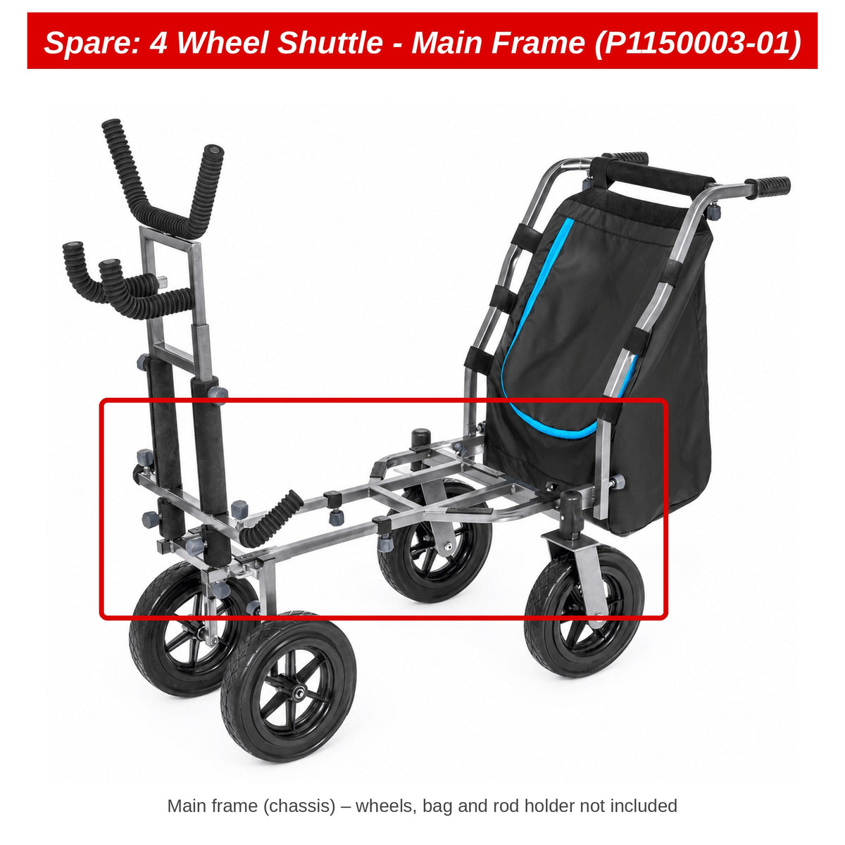 Spare: 4 Wheel Shuttle - Main Frame (P1150003-01)
