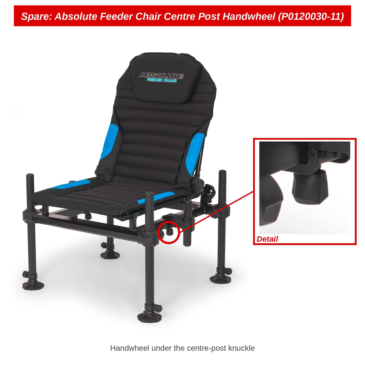 Spare: Absolute Feeder Chair Centre Post Handwheel (P0120030-11)