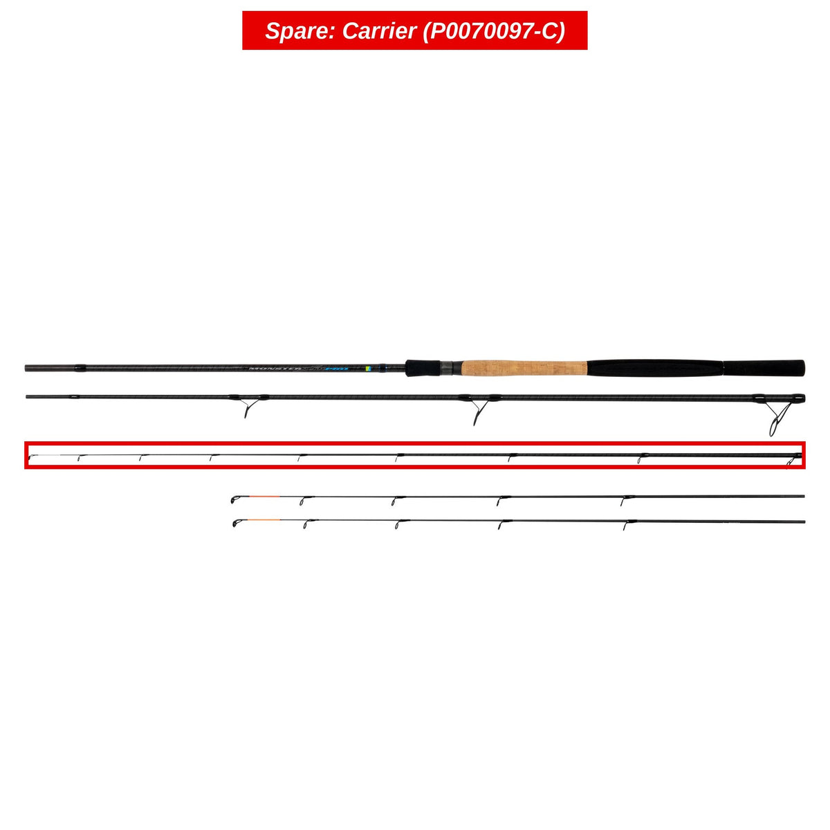 Monster XTR Pro Feeder & Handles – Sezioni (su ordinazione)