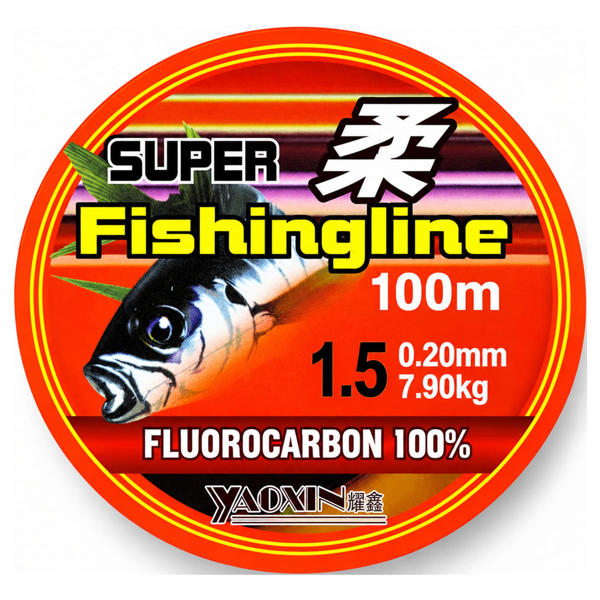 Super Fishing Line fluorocarbon vislijn 0,20 mm op spoel