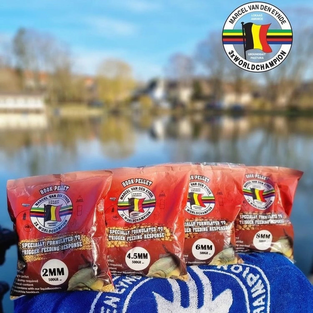 Van den Eynde Hookpellets assortiment aan de waterkant