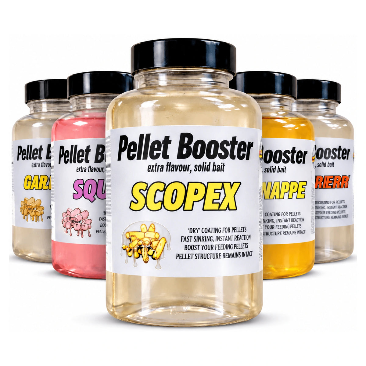 Marcel van den Eynde Pellet Booster – vloeibaar additief voor pellets, 250 ml