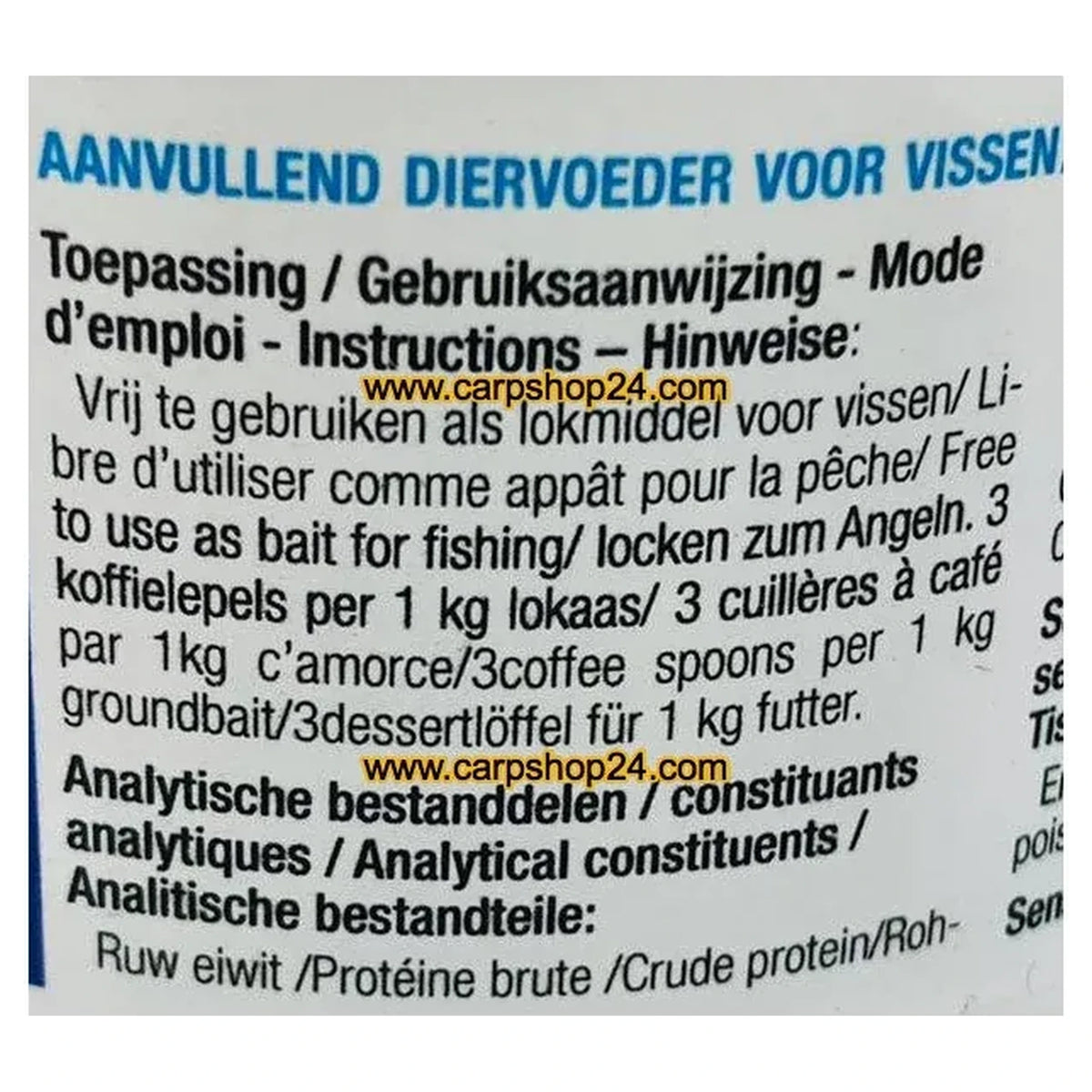 Van Den Eynde Super Sweet Concentrate gebruiksaanwijzing