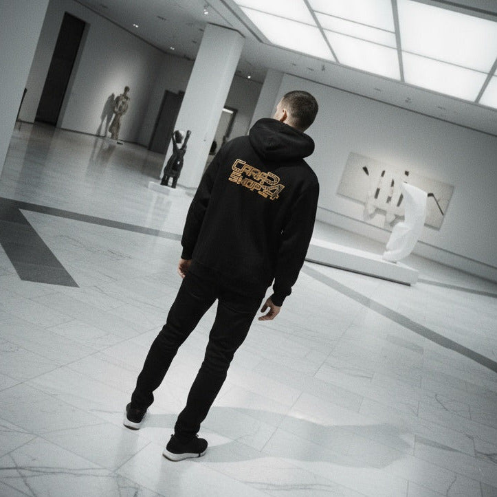 CARPSHOP24 BLACK FLEECE HOODIE