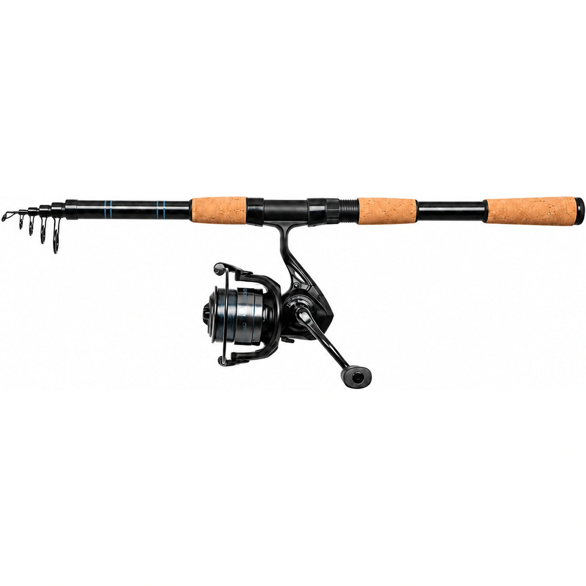 Zebco 3 m Allround Combo met telescopische hengel en Target Fish 3000 vrijloopmolen