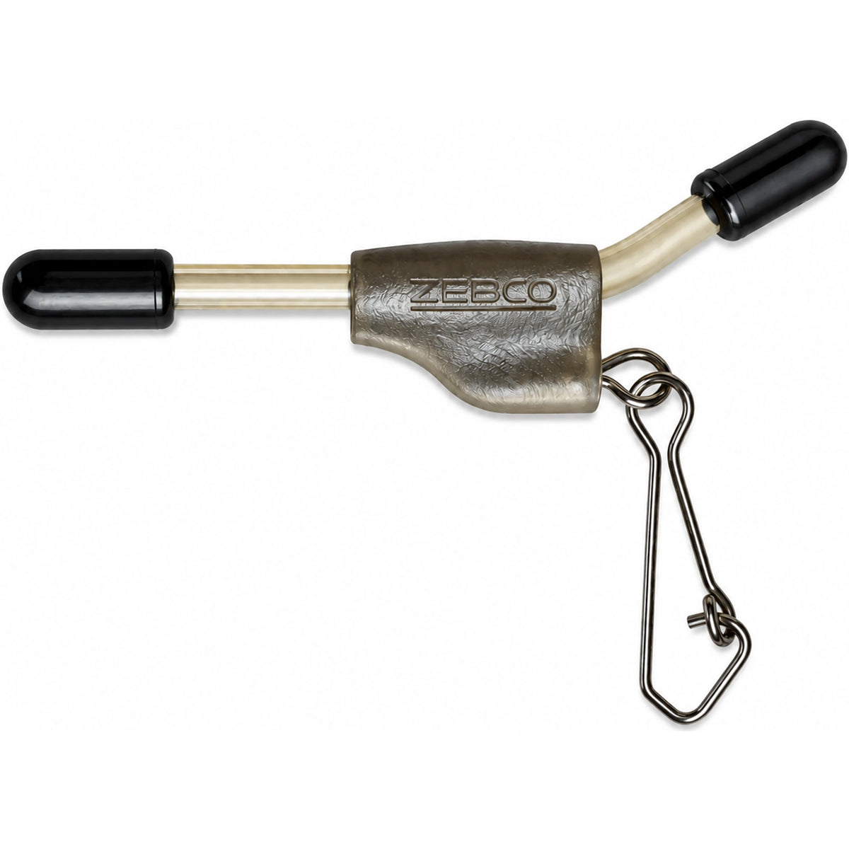 Zebco Trophy gebogen feederboom met wartelclip in close-up