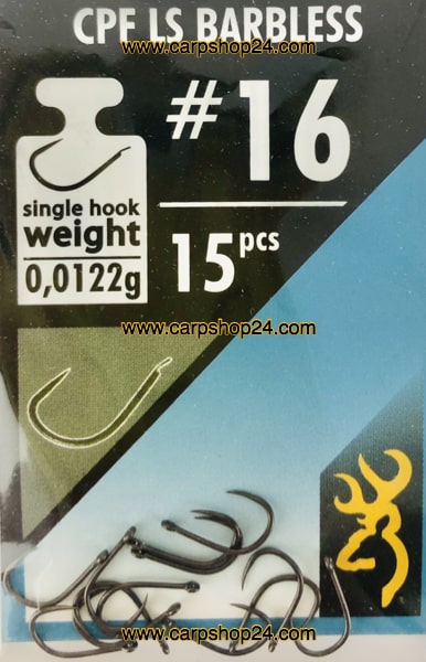 Browning Sphere CPF LS Barbless Haak Weerhaakloos Met Bled 16 4612016