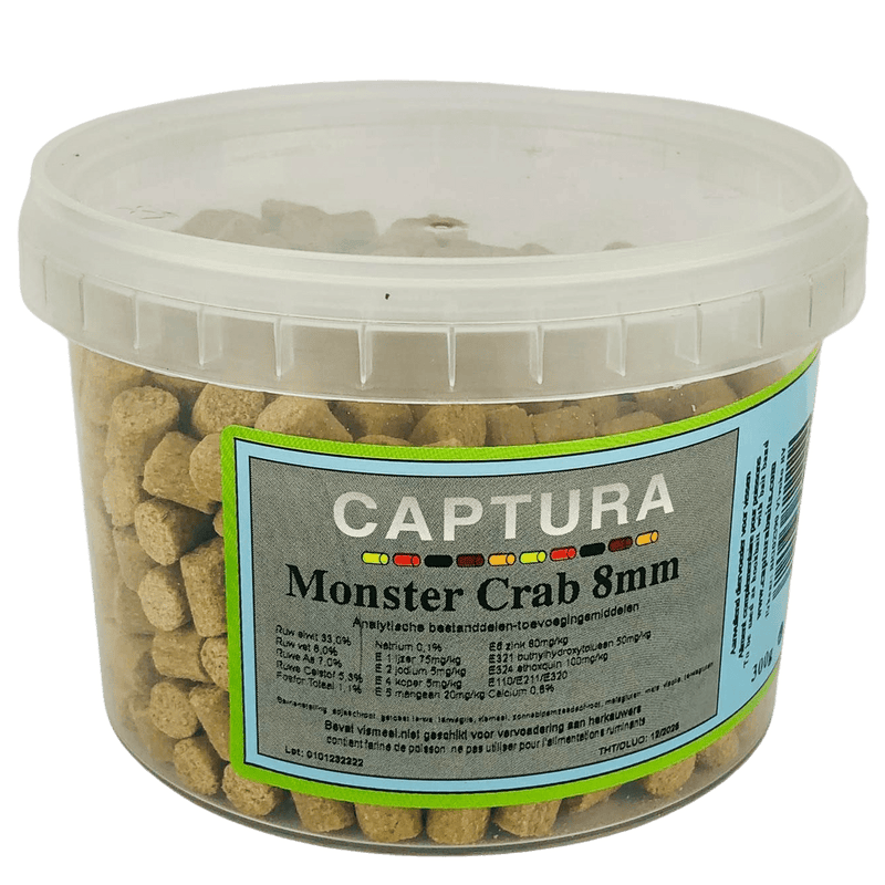 captura baits flavoured pellets monster crab 300g 8mm