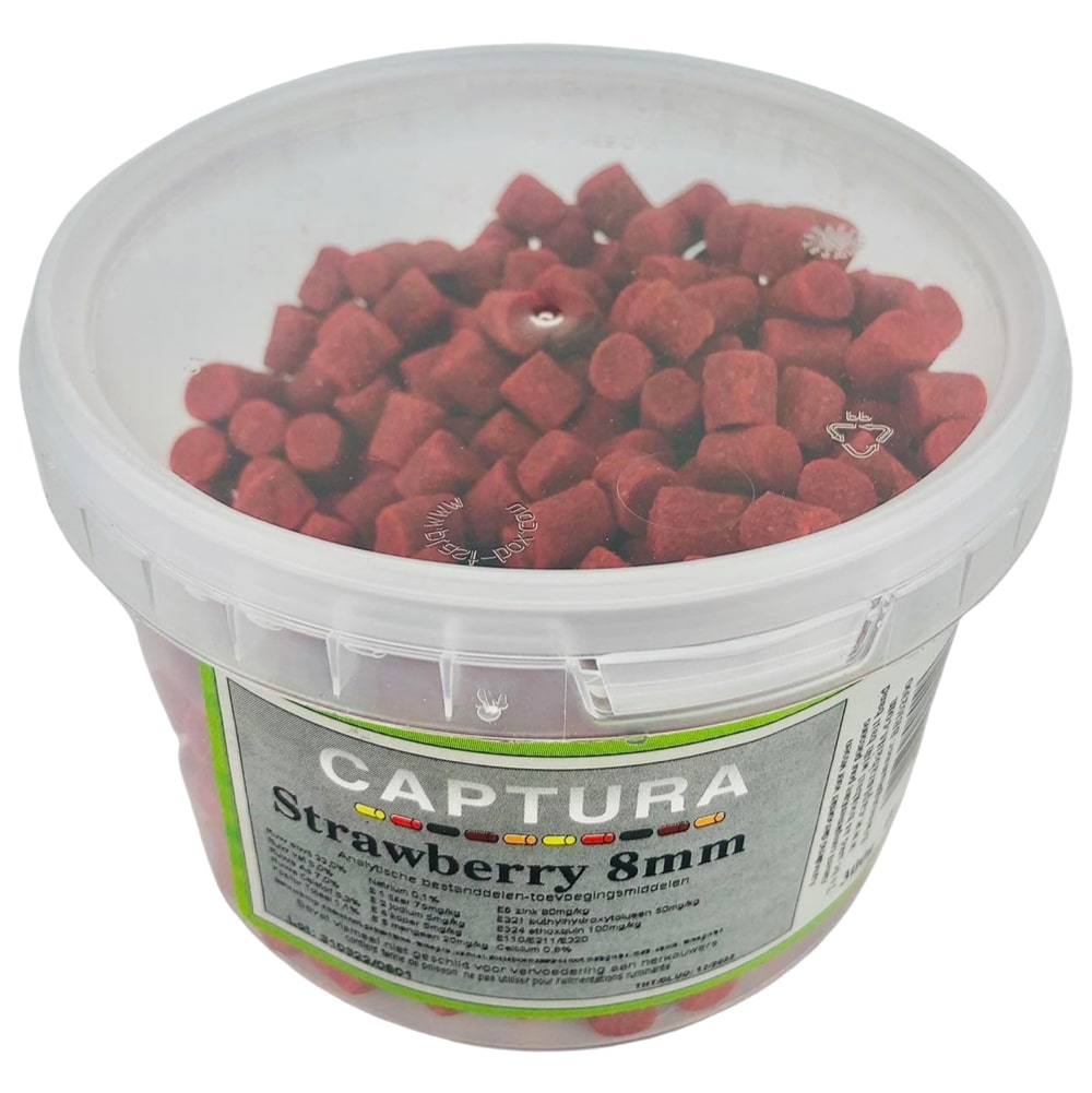 captura flavoured pellets 300g bait band strawberry aardbei