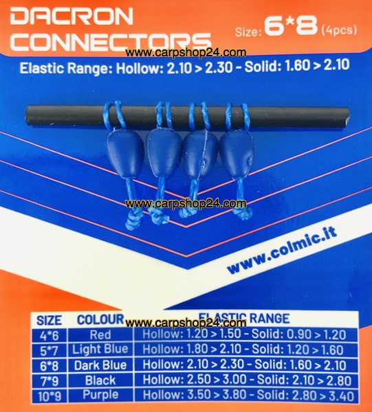 Colmic Dacron Connectors Dark Blue Donker Blauw Large DACR04