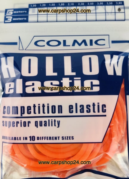 Colmic Hollow Elastic Holle Elastiek 5m Oranje Orange 3mm ELT09