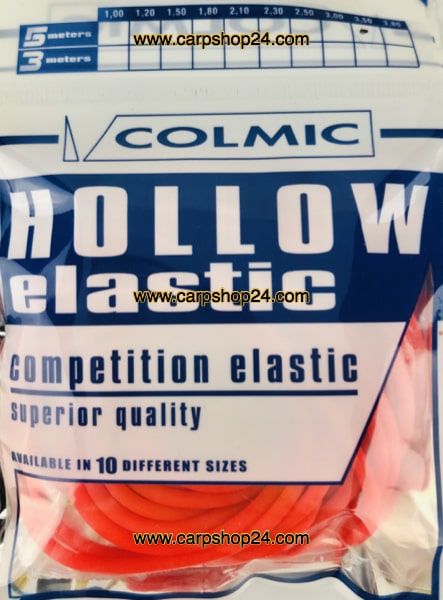 Colmic Hollow Elastic Holle Elastiek 5m Red Rood 3.5mm ELT10