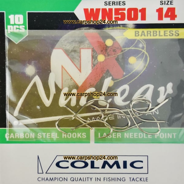 Colmic Nuclear WN501 Hooks Nickel Nikkel Haken Weerhaakloos Nr 14 AMHW23