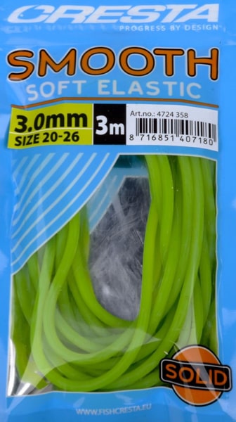 Cresta Smooth Soft Elastic Volle Elastiek Fluo Groen 3mm 4724-358