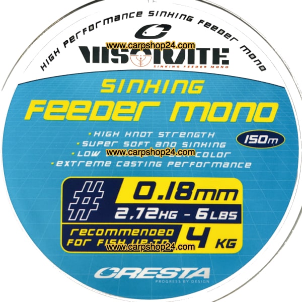 Cresta Visorate Sinking Feeder Mono 150m Gevlochten Draad 5302-218 mm