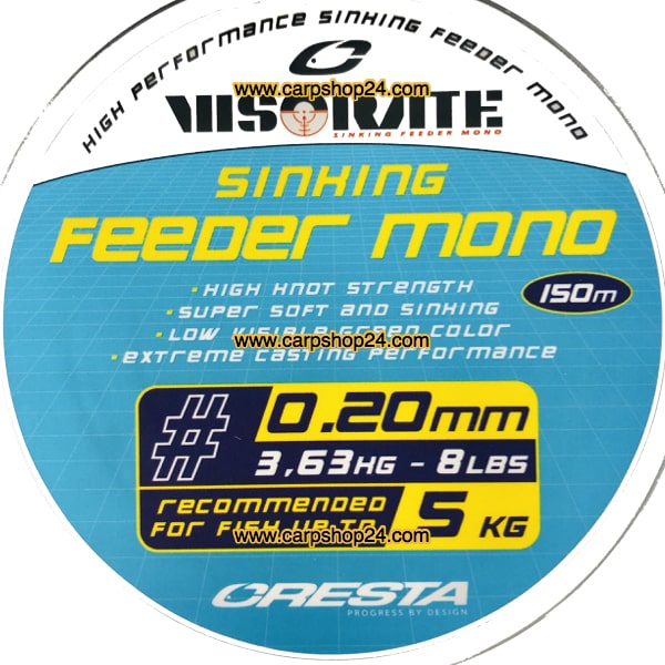 Cresta Visorate Sinking Feeder Mono 150m Gevlochten Draad 5302-220 mm