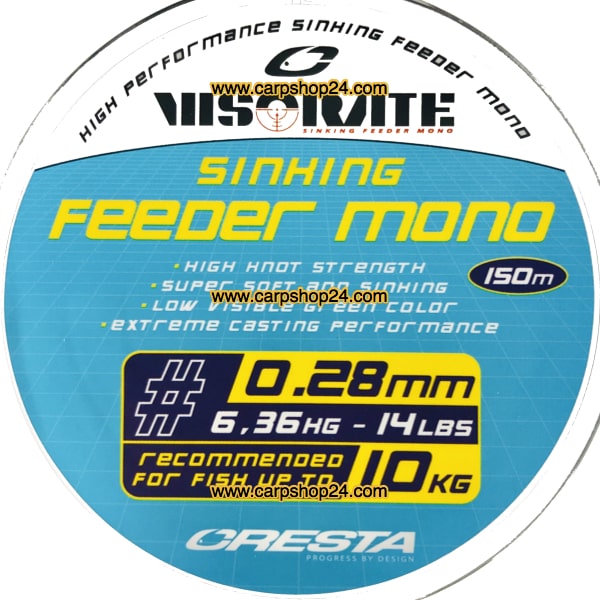 Cresta Visorate Sinking Feeder Mono 150m Gevlochten Draad 5302-228 mm