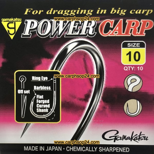 Gamakatsu Power Carp Ring Eye Zonder Weerhaak - 5 Maten - Carpshop24