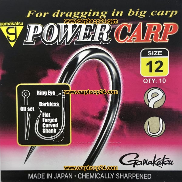 Gamakatsu Power Carp Ring Eye Barbless Oog Weerhaakloos Nr 12 185093-1200