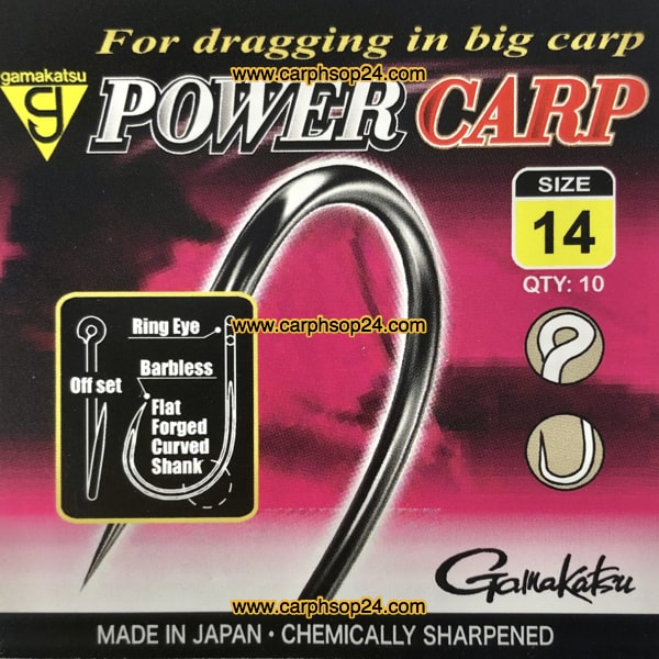 Gamakatsu Power Carp Ring Eye Barbless Oog Weerhaakloos Nr 14 185093-1400