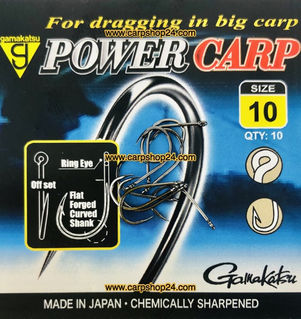 Gamakatsu Power Carp Ring Eye Haken Oog Weerhaak Nr 10 185092-1000