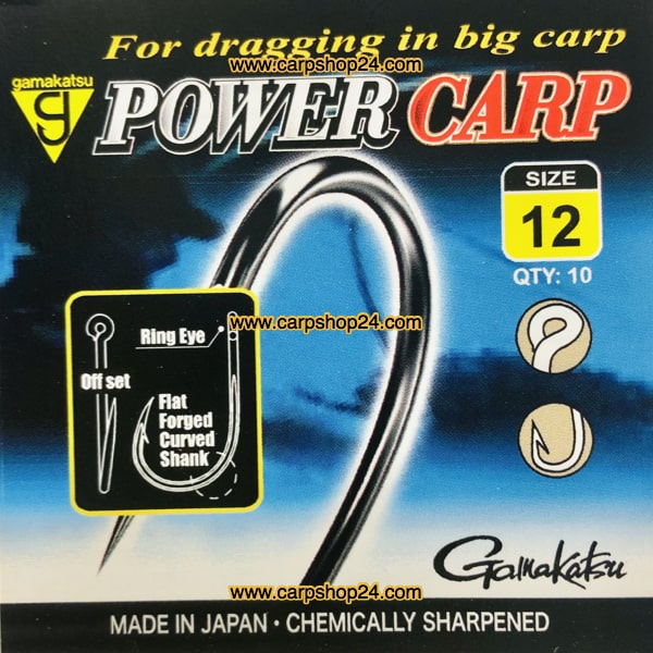 Gamakatsu Power Carp Ring Eye Haken Oog Weerhaak Nr 12 185092-1200