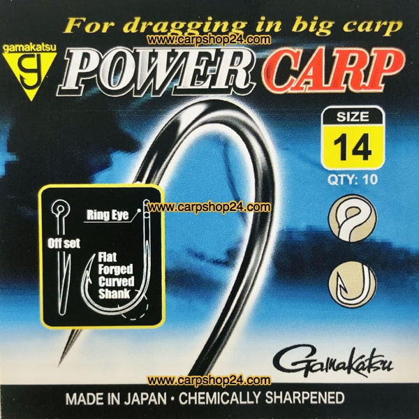 Gamakatsu Power Carp Ring Eye Haken Oog Weerhaak Nr 14 185092-1400