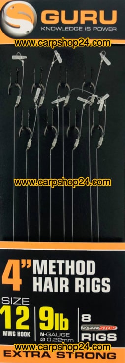Guru 4 Inch Method Hair Speedstop Rigs MWH Hook 10cm Onderlijnen Haak 12 0.22mm GR002