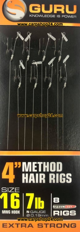 Guru 4 Inch Method Hair Speedstop Rigs MWH Hook 10cm Onderlijnen Haak 16 0.19mm GR004