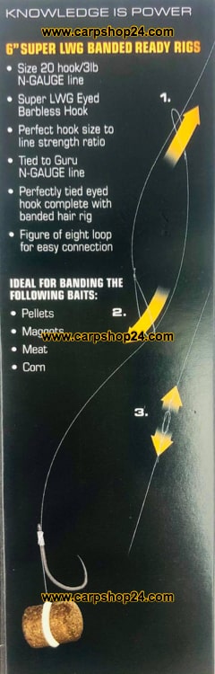 Guru 6 Super LWG Ready Rigs Onderlijnen 15cm