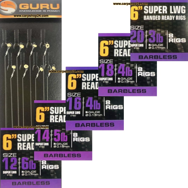 Guru 6" Super LWG Ready Rigs 15cm Onderlijnen